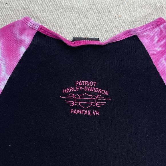 Womans harley davidson tie dyed baseball tee - Picture 5 of 6